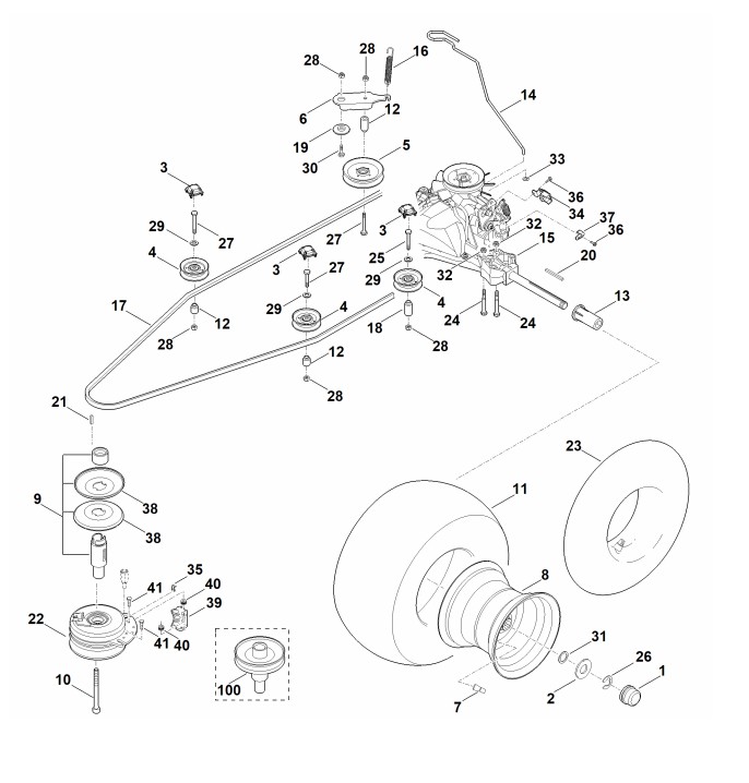 61657042120 CUREA STIHL MASINA TUNS GAZON VIKING MT 5097.1 Z (REPER 17) 13*2791MM